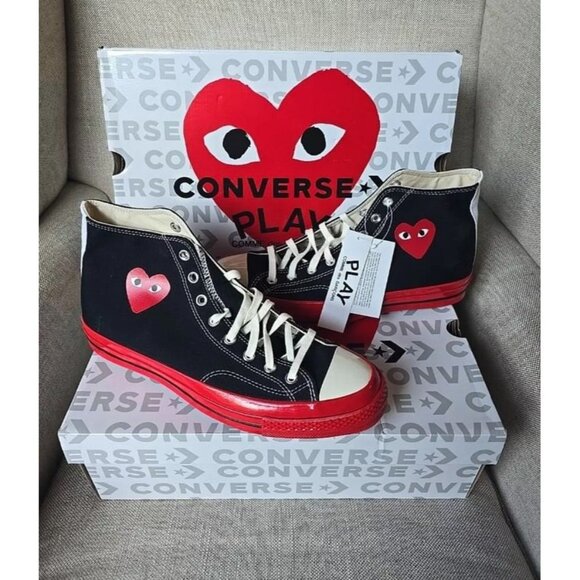 Converse Other - Converse Mens Chuck Taylor All Star 70 Hi Comme Des Garcons PLAY Shoes 11.5